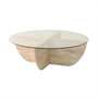 Hanah Home Mesa de café Lily en color Travertino